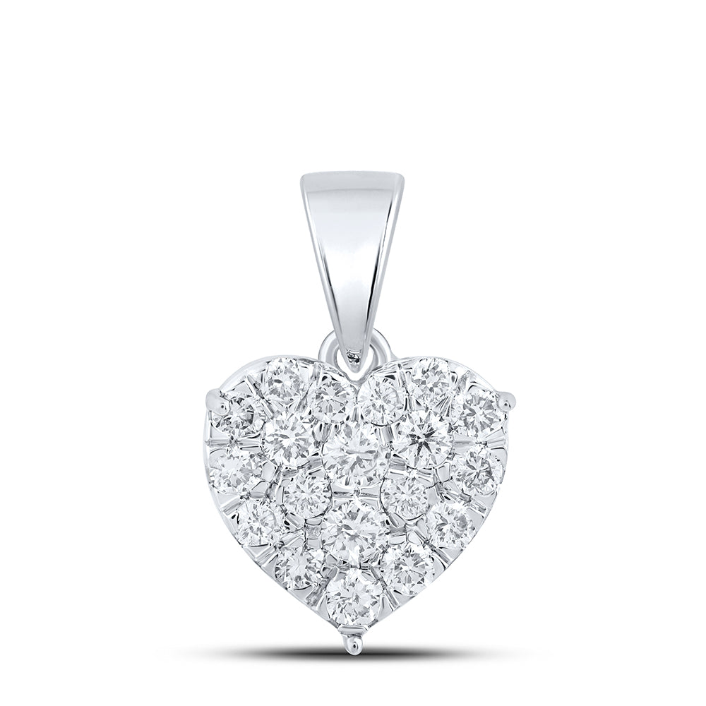 7/8CTW-DIA CN HEART PENDANT Daisy Joyeria