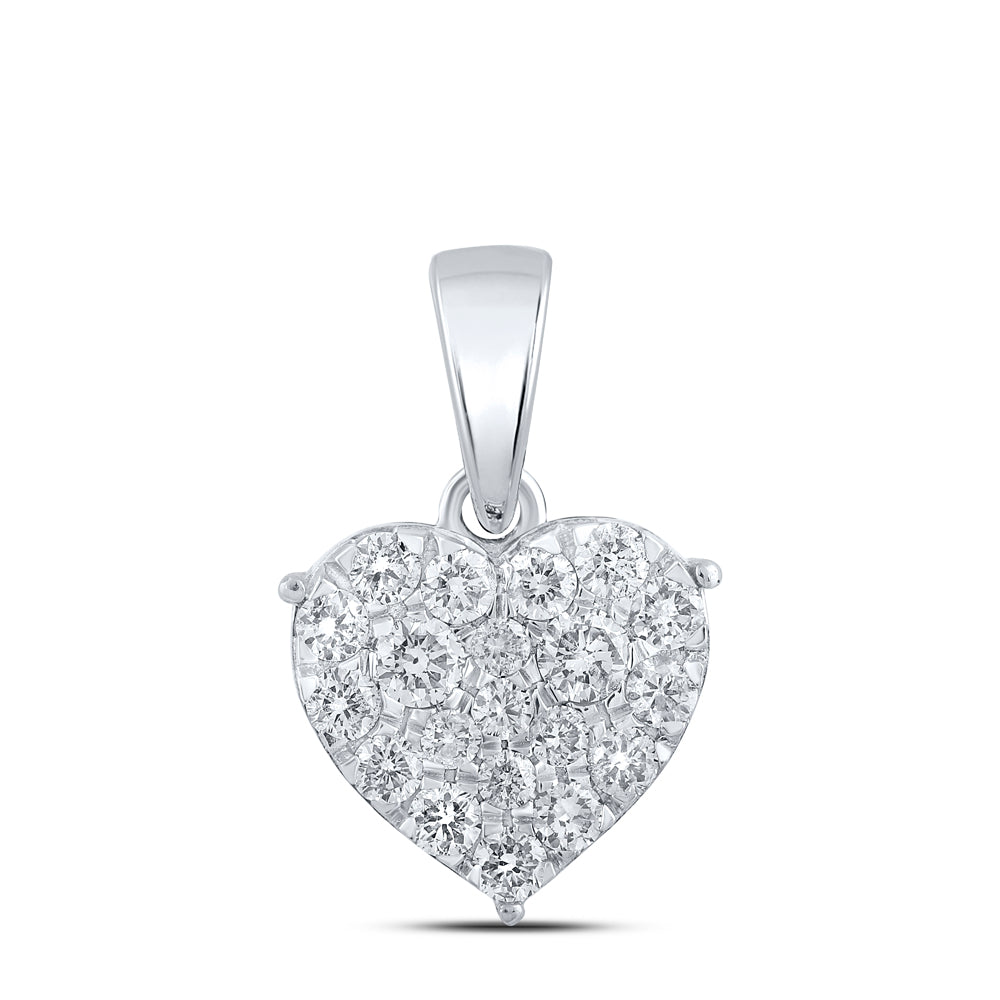 1/2CTW-NAT DIA NK HEART PENDANT Daisy Joyeria