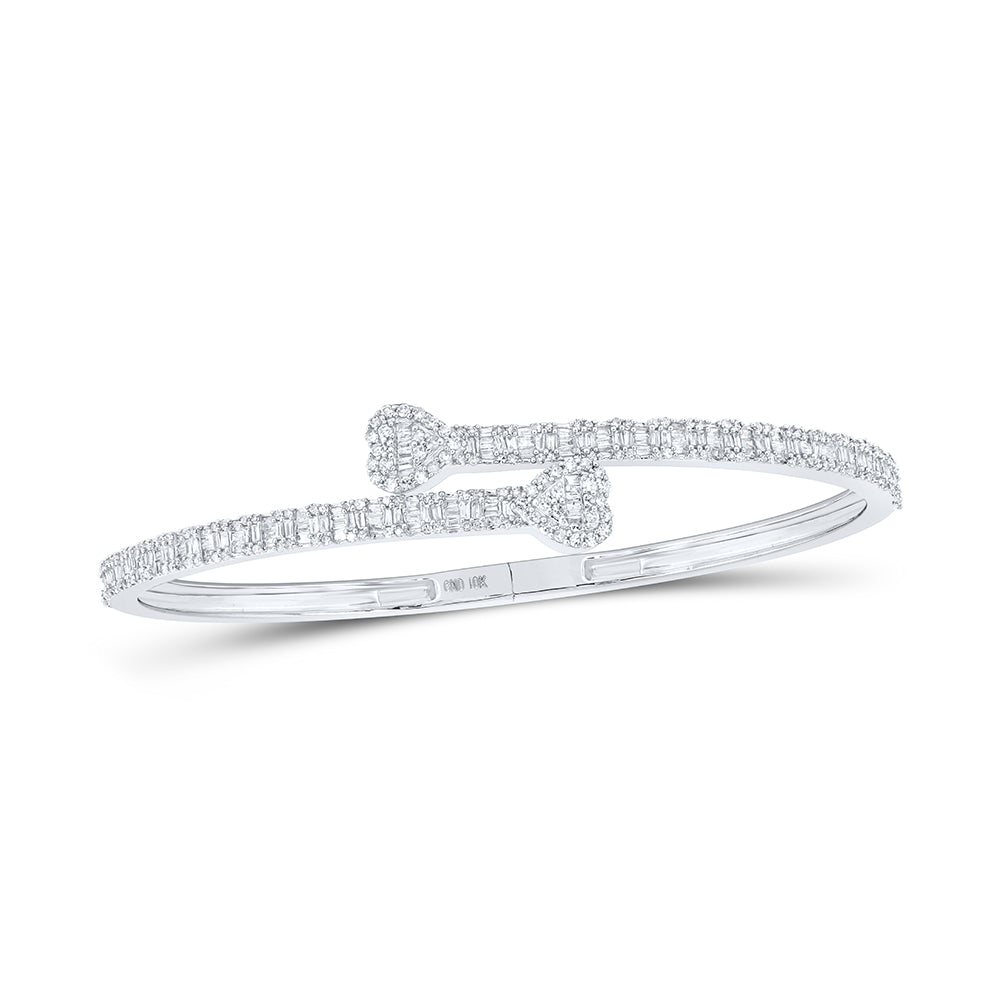 1 1/2CTW-DIA CN (15.90MM) HEART CUFF BANGLE Daisy Joyeria