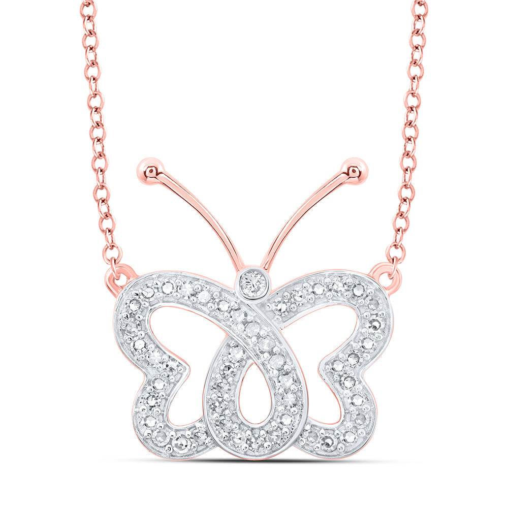 1/4CTW-DIA NK BUTTERFLY NECKLACE Daisy Joyeria