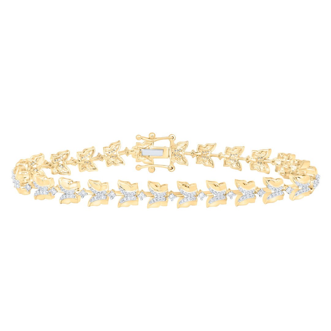 3/4CTW-DIA CN BUTTERFLY BRACELET(7 INCH) Daisy Joyeria