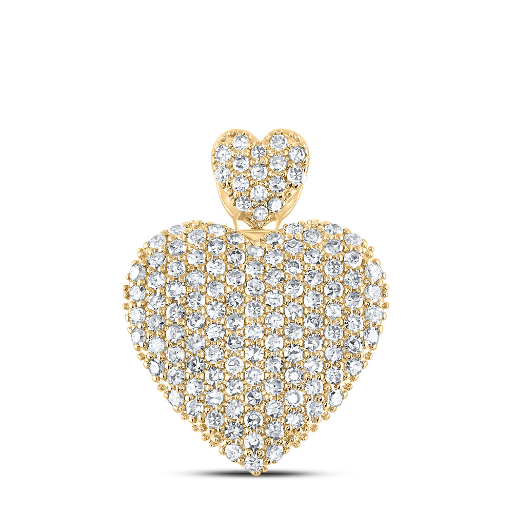 3/4CTW-NAT DIA NK URN HEART PENDANT Daisy Joyeria