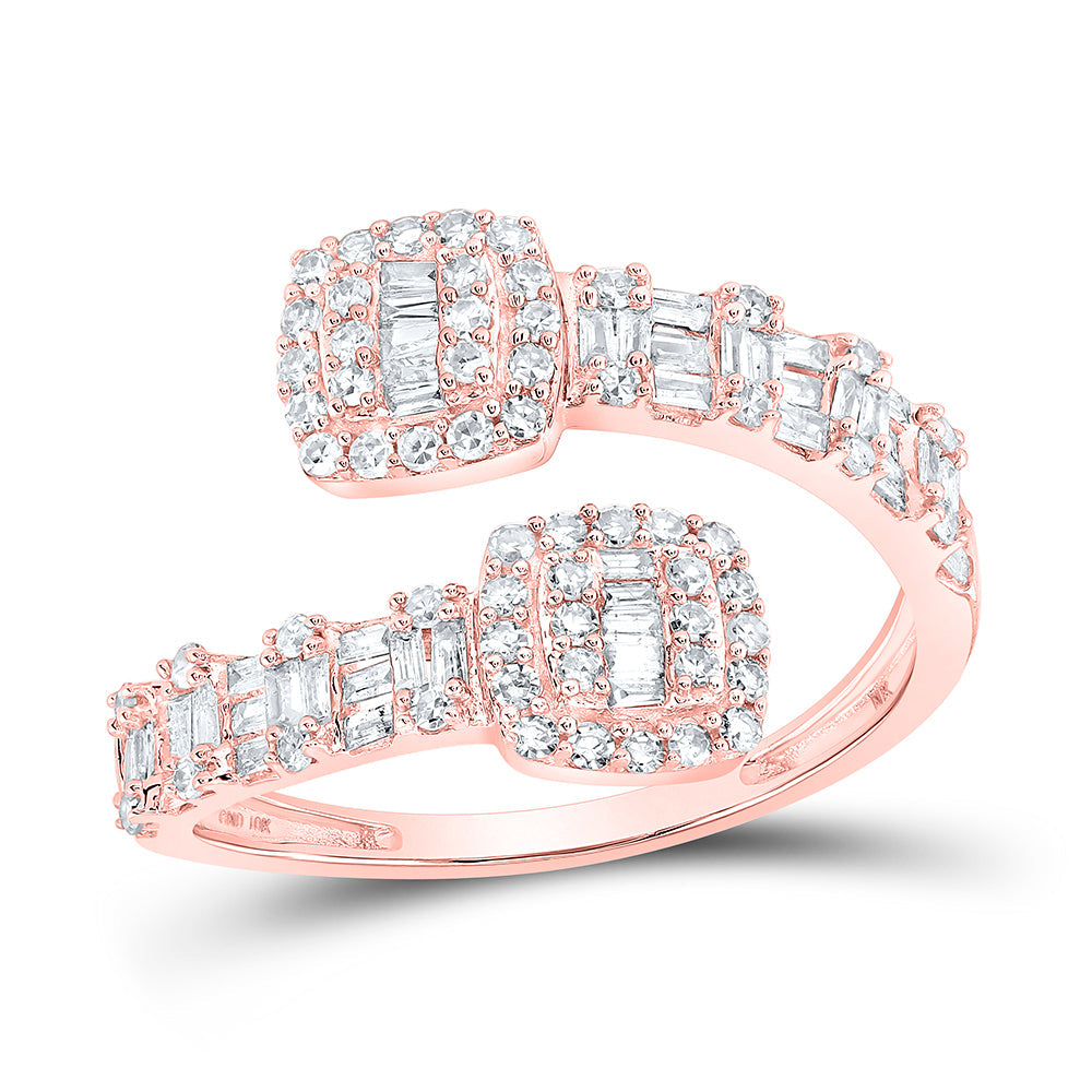 5/8CTW-NAT DIA NK CUSHION SHAPE CUFF RING 7 Daisy Joyeria