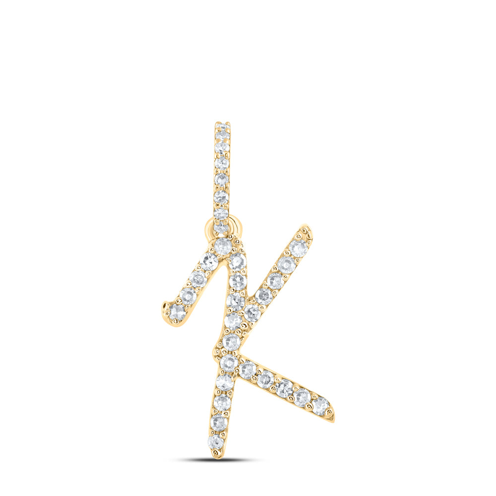 1/8CTW-NAT DIA NK INITIAL "K" PENDANT Daisy Joyeria