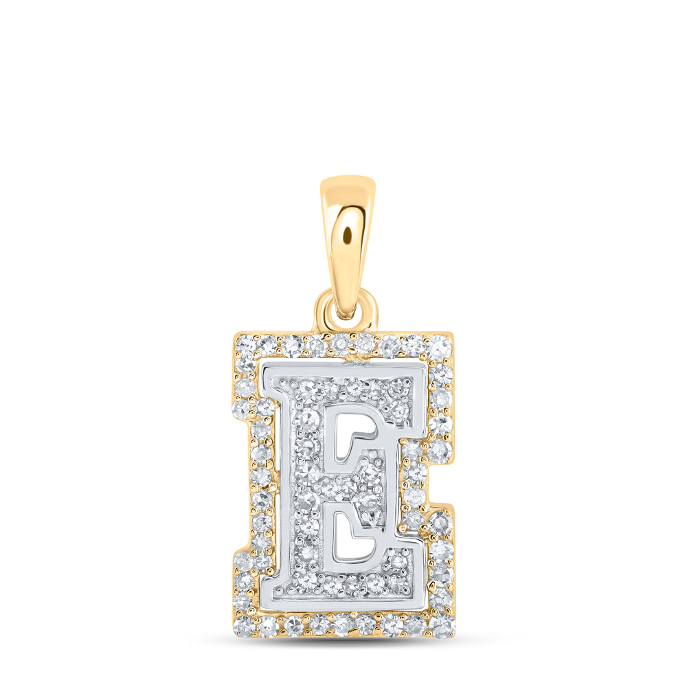 1/5CTW-NAT DIA NK INITIAL "E" PENDANT Daisy Joyeria