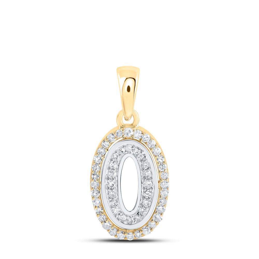 1/6CTW-NAT DIA NK INITIAL "O" PENDANT Daisy Joyeria