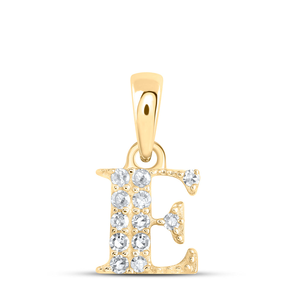 1/20CTW-NAT DIA NK INITIAL "E" PENDANT Daisy Joyeria