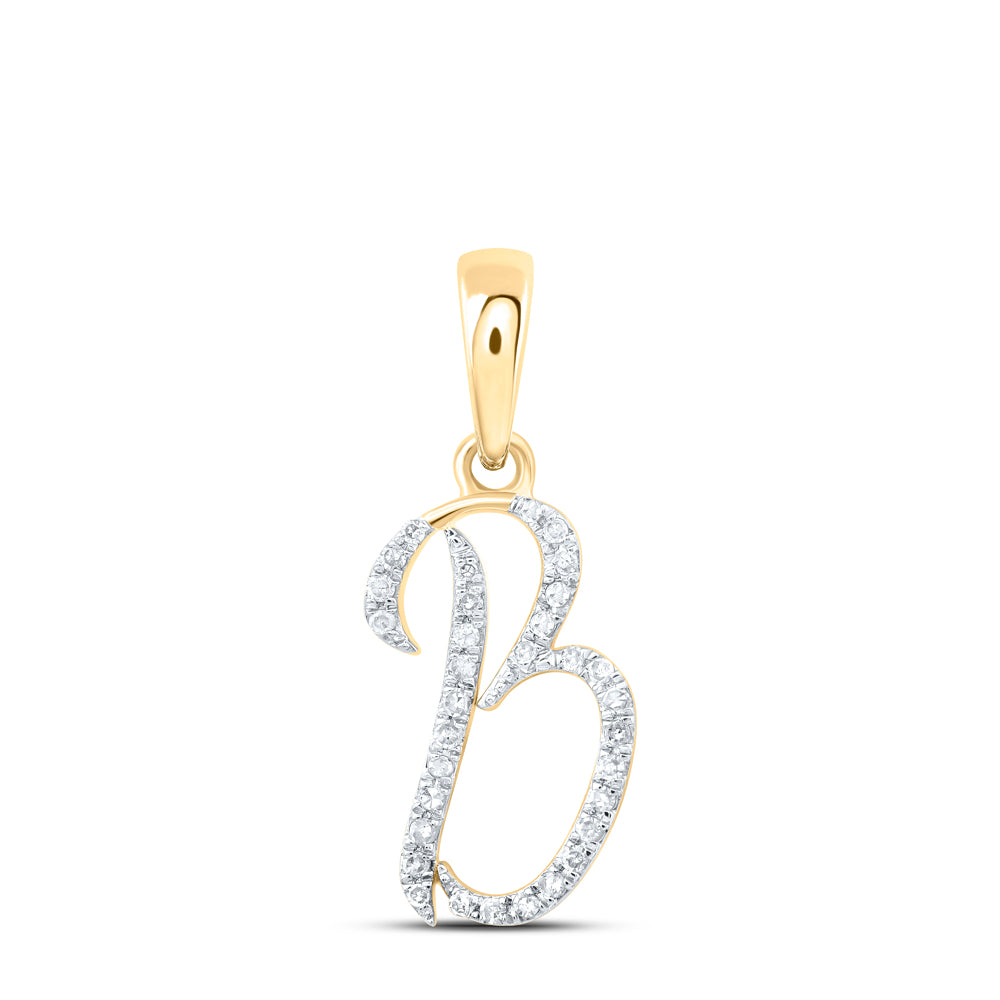 1/10CTW-NAT DIA P1 GIFT INITIAL "B" PENDANT Daisy Joyeria