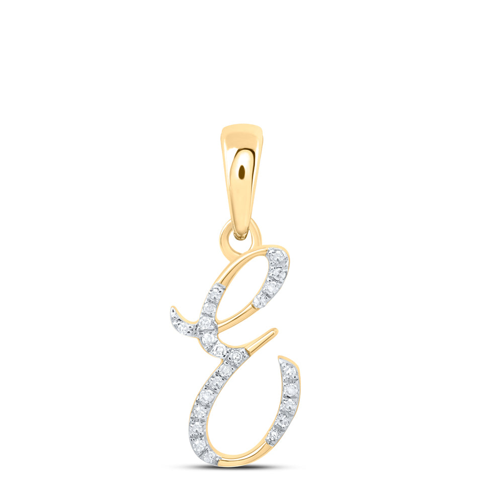 1/12CTW-NAT DIA P1 GIFT INITIAL "E" PENDANT Daisy Joyeria