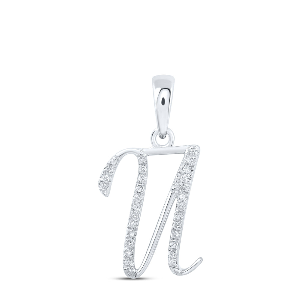 1/10CTW-NAT DIA P1 GIFT INITIAL "U" PENDANT Daisy Joyeria