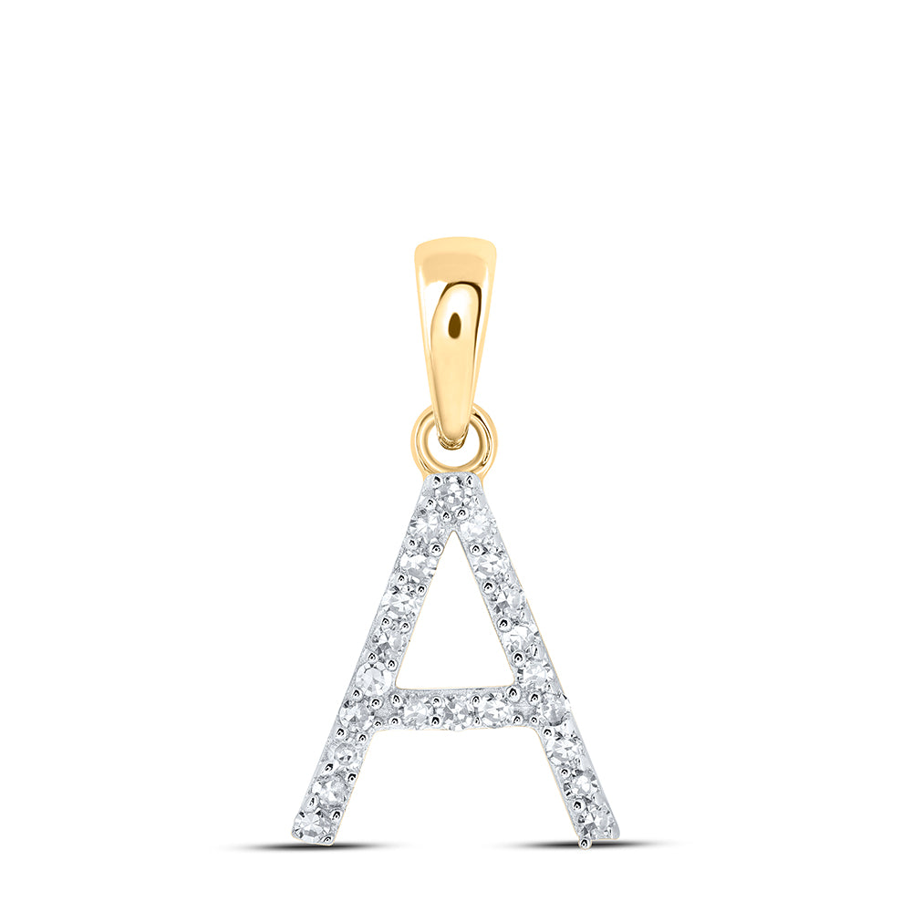 1/10CTW-NAT DIA NK INITIAL "A" PENDANT Daisy Joyeria
