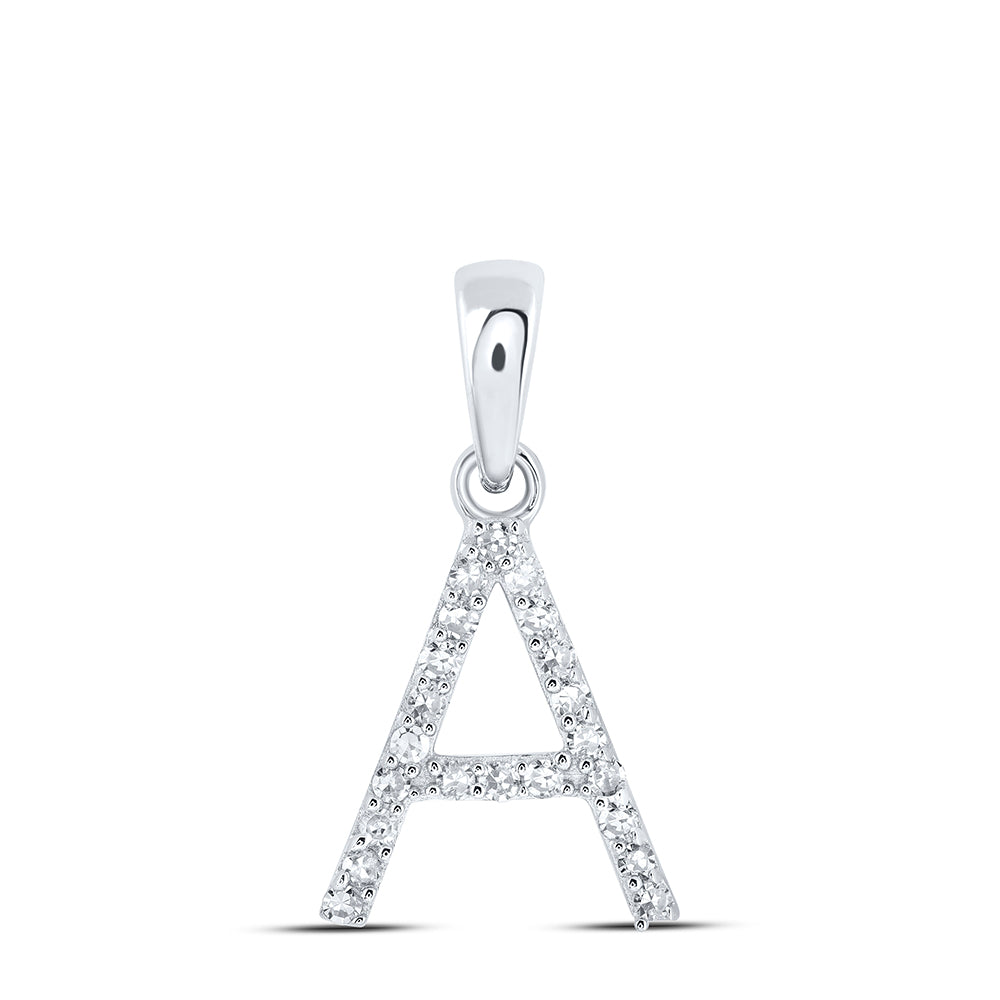 1/10CTW-NAT DIA NK INITIAL "A" PENDANT Daisy Joyeria