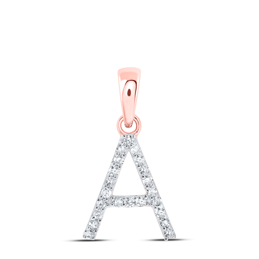1/10CTW-NAT DIA NK INITIAL "A" PENDANT Daisy Joyeria