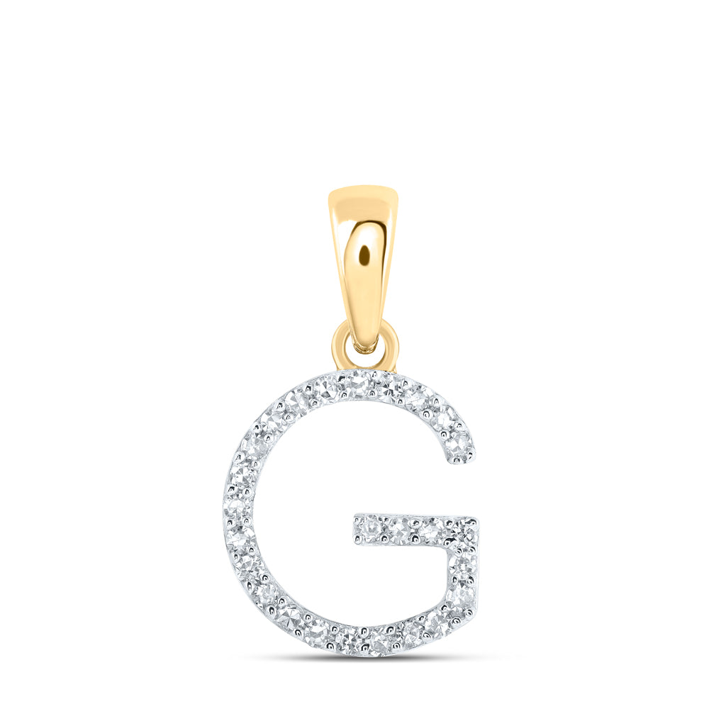 1/10CTW-NAT DIA NK INITIAL "G" PENDANT Daisy Joyeria