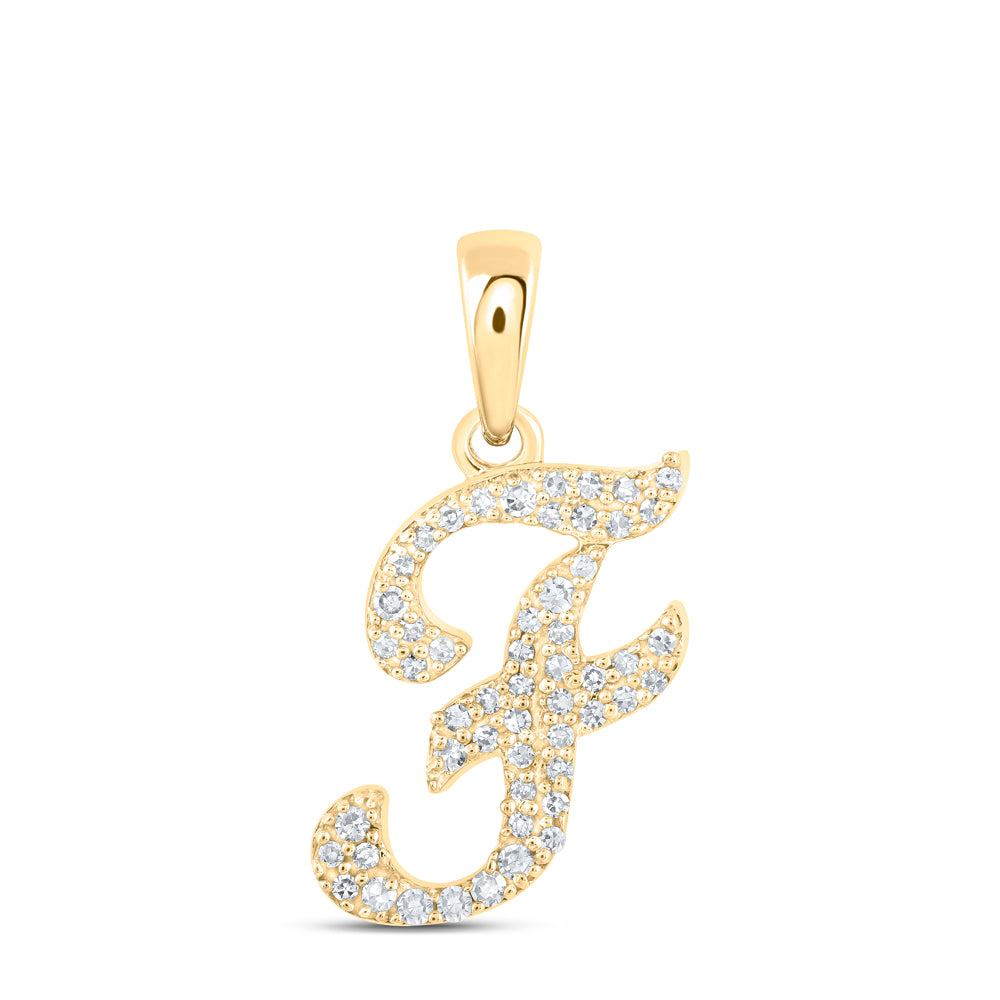 1/8CTW-NAT DIA NK INITIAL "F" PENDANT Daisy Joyeria