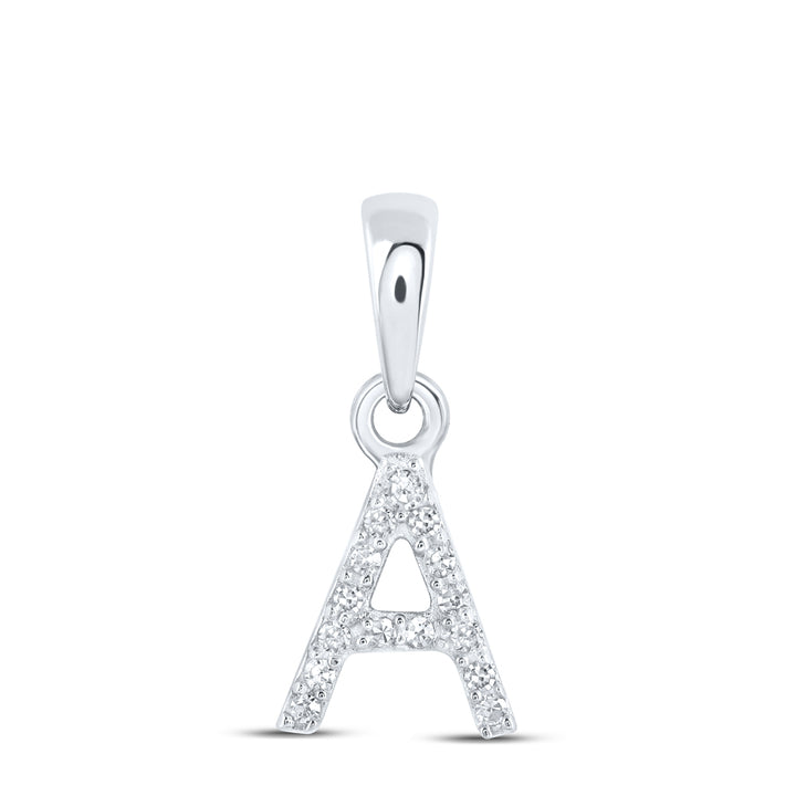 0.03CTW-NAT DIA NK INITIAL "A" PENDANT Daisy Joyeria