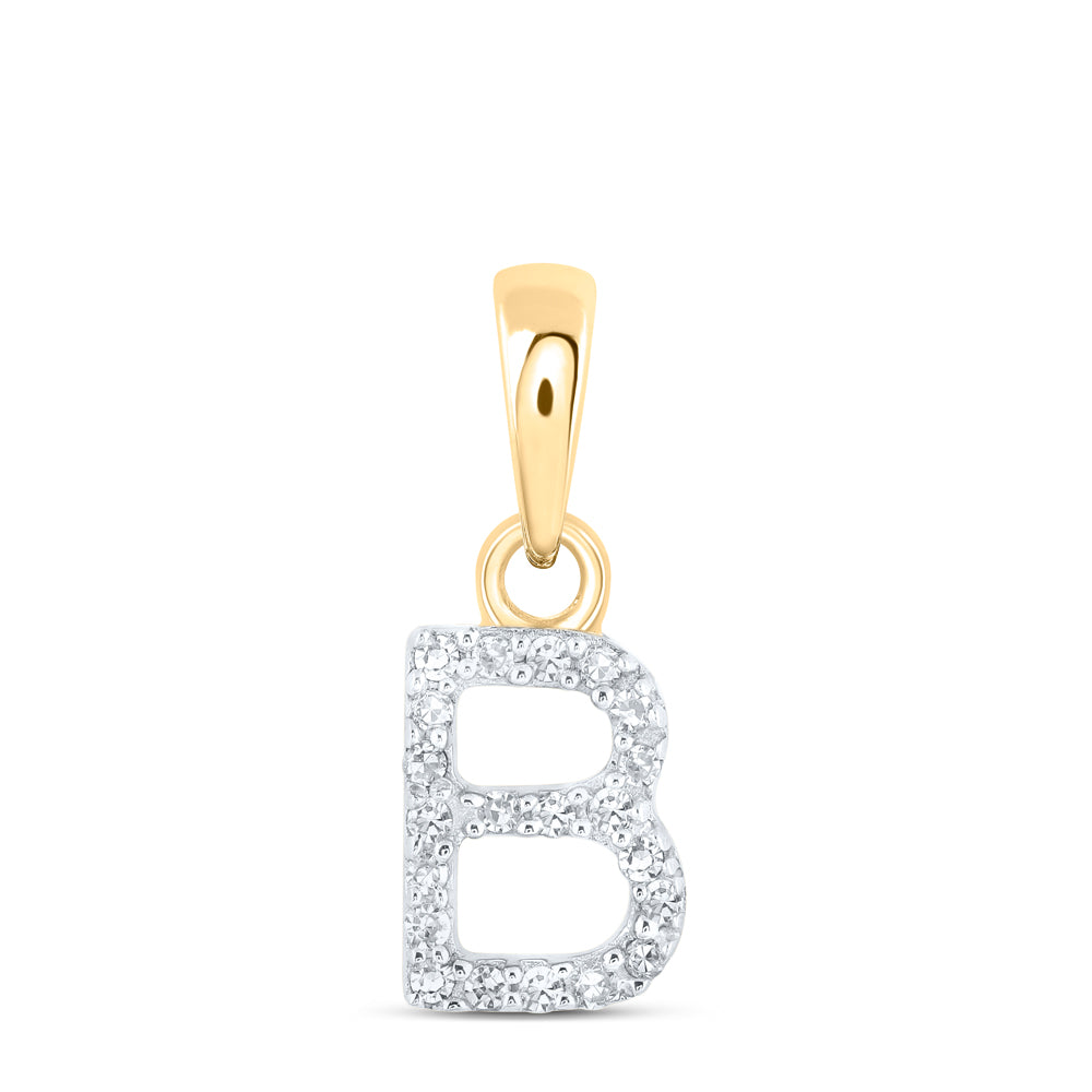 1/20CTW-NAT DIA NK INITIAL "B" PENDANT Daisy Joyeria