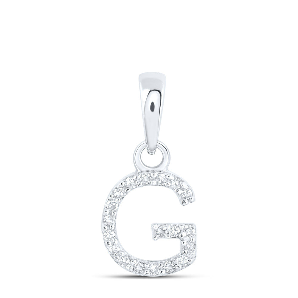 1/20CTW-NAT DIA NK INITIAL "G" PENDANT Daisy Joyeria