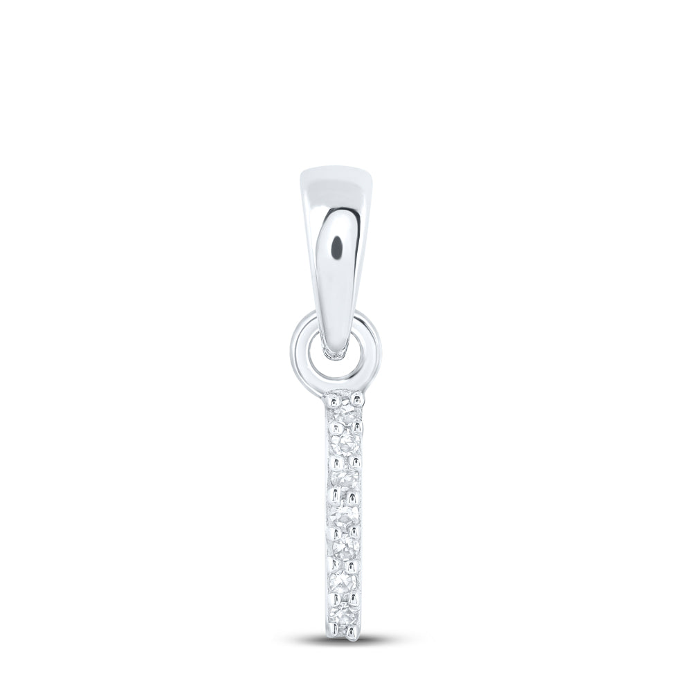 0.02CTW-NAT DIA NK INITIAL "I" PENDANT Daisy Joyeria