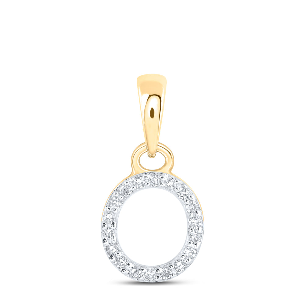 1/20CTW-NAT DIA NK INITIAL "O" PENDANT Daisy Joyeria
