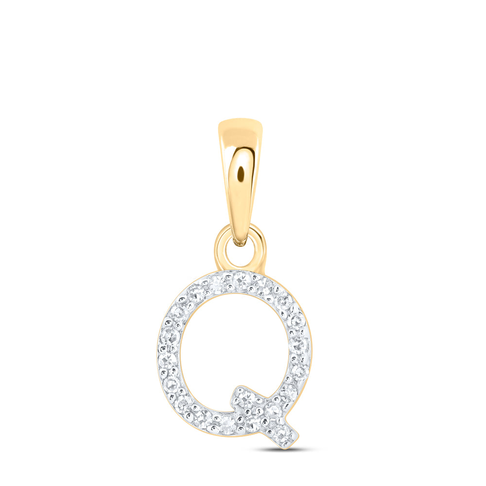 1/20CTW-NAT DIA NK INITIAL "Q" PENDANT Daisy Joyeria