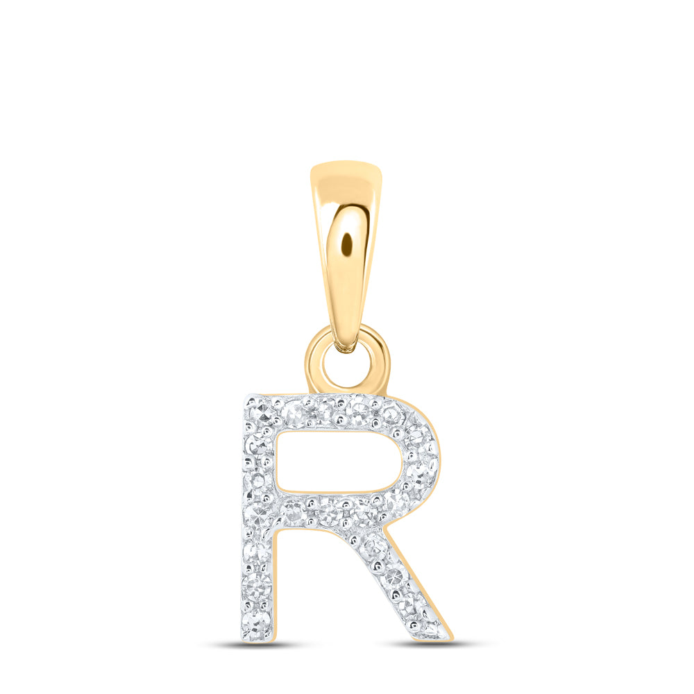 1/20CTW-NAT DIA NK INITIAL "R" PENDANT Daisy Joyeria