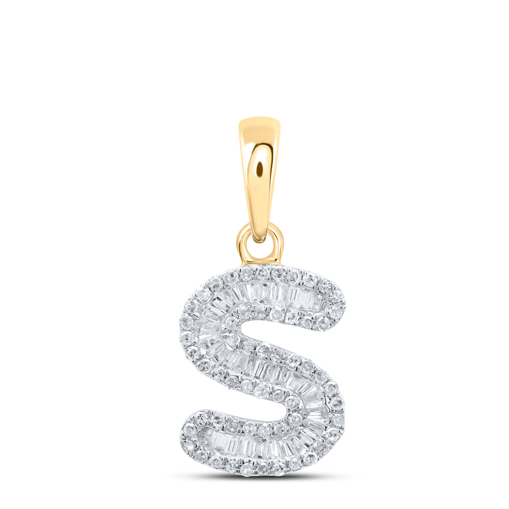 1/3CTW-NAT DIA P1 INITIAL "S" PENDANT Daisy Joyeria