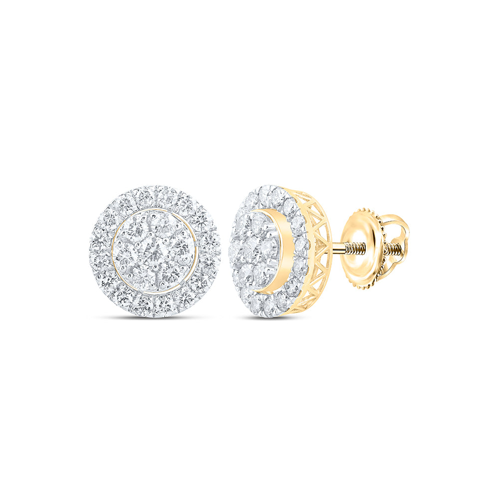 3 3/8CTW-NAT DIA NK ROUND SHAPE EARRING Daisy Joyeria