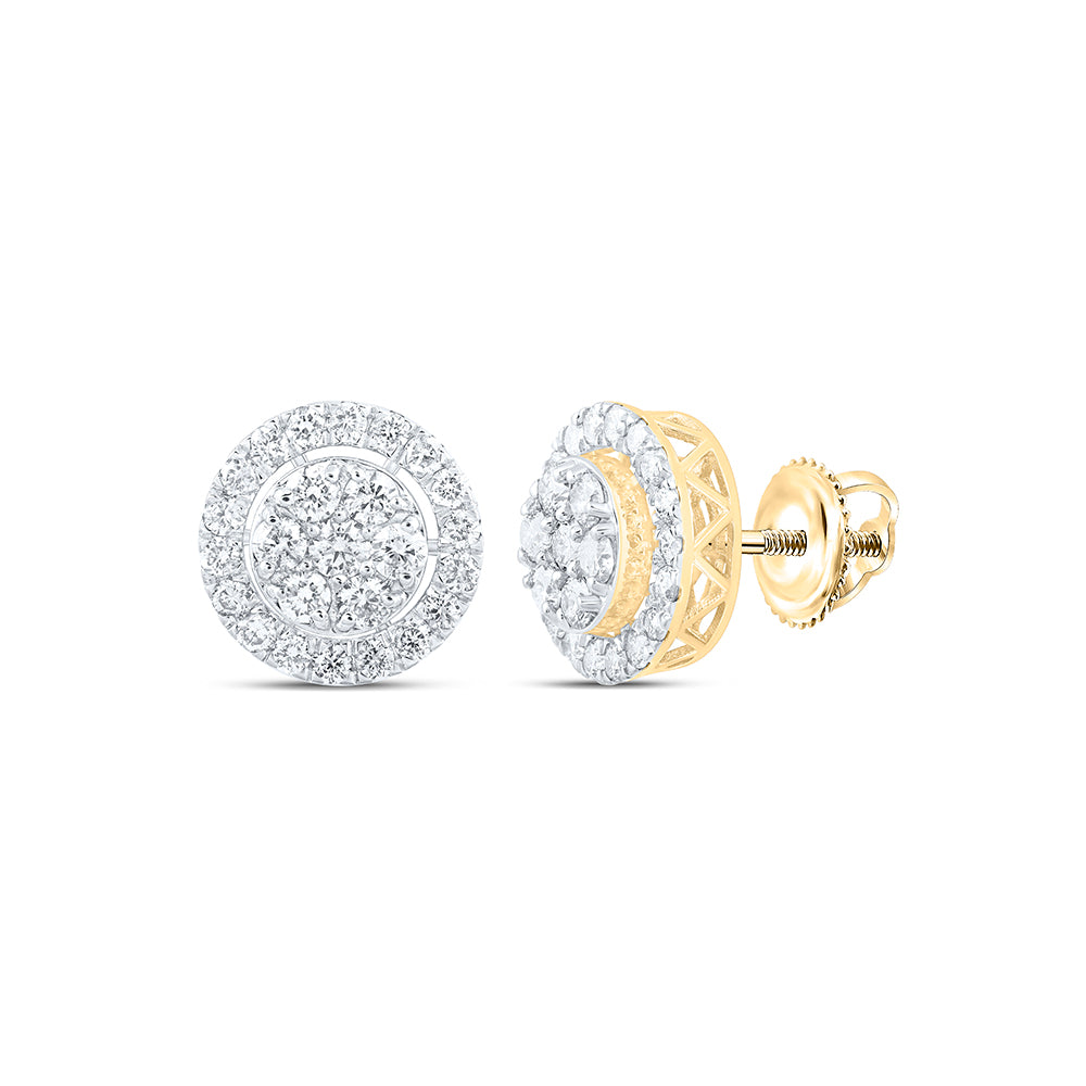 1 1/4CTW-NAT DIA NK ROUND SHAPE EARRING Daisy Joyeria