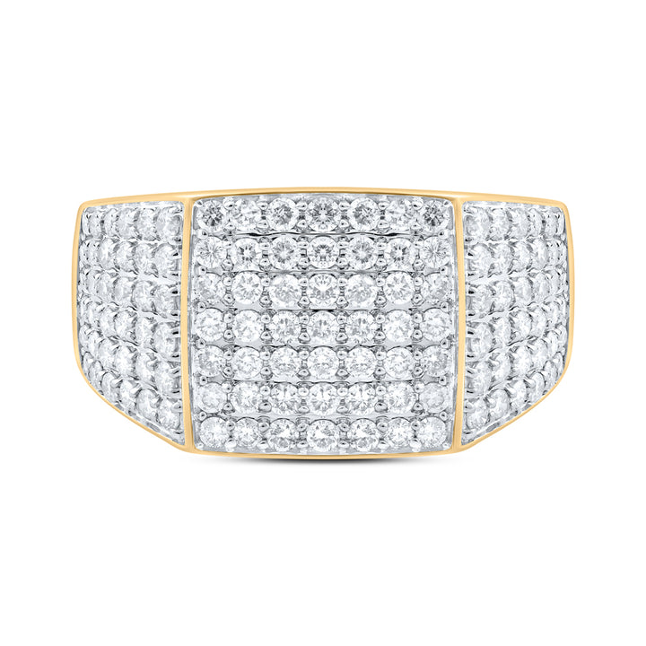 1 1/2CTW-NAT DIA NK MENS RING 10 Daisy Joyeria