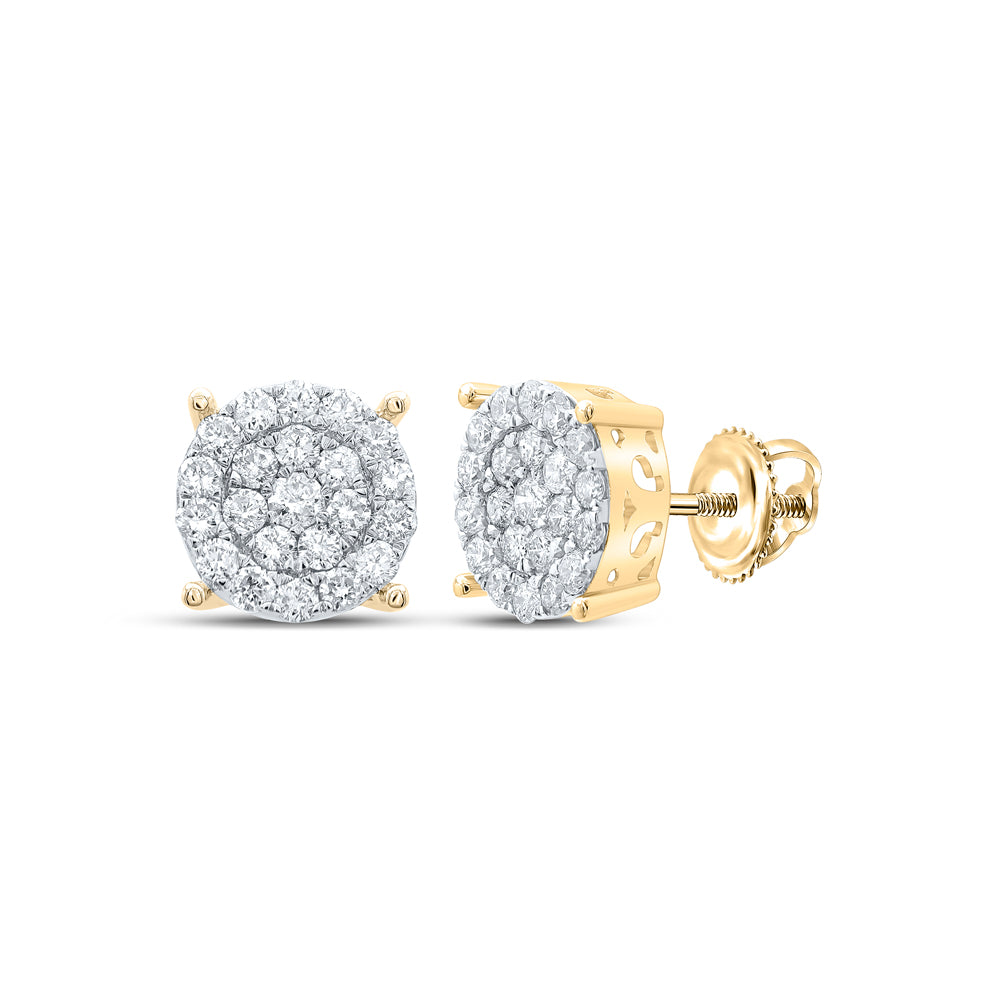 1CTW-NAT DIA P1GIFT ROUND EARRING Daisy Joyeria