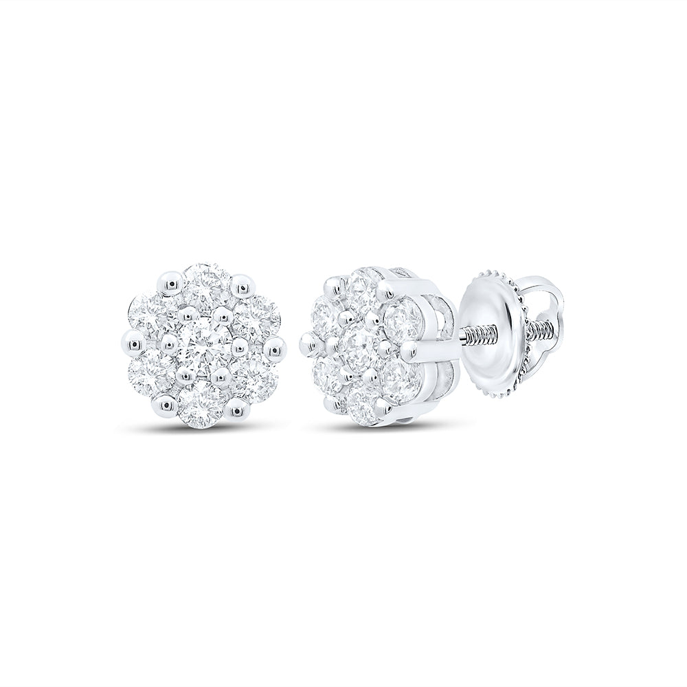 1/2CTW-NAT DIA P1 FLOWER EARRING Daisy Joyeria