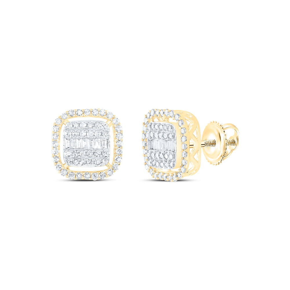 5/8CTW-NAT DIA NK FASHION CUSHION SHAPE EARRING Daisy Joyeria