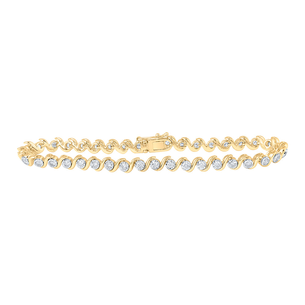 1 1/2CTW-NAT DIA NK BRACELET (7 INCH) Daisy Joyeria