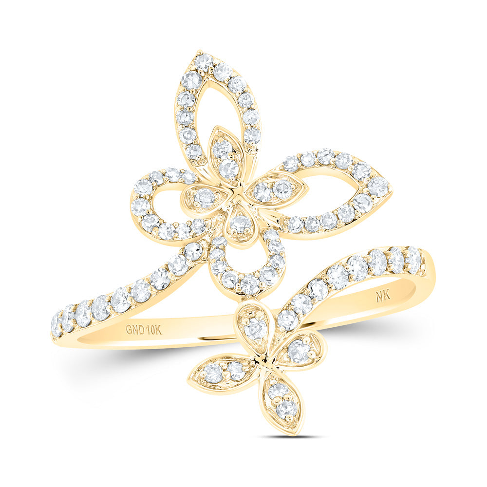 1/3CTW-NAT DIA NK BUTTERFLY RING 7 Daisy Joyeria