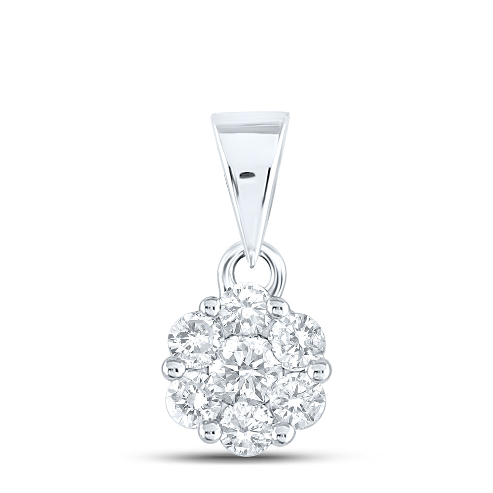 1/2CTW-NAT DIA NKE FLOWER FASHION PENDANT Daisy Joyeria