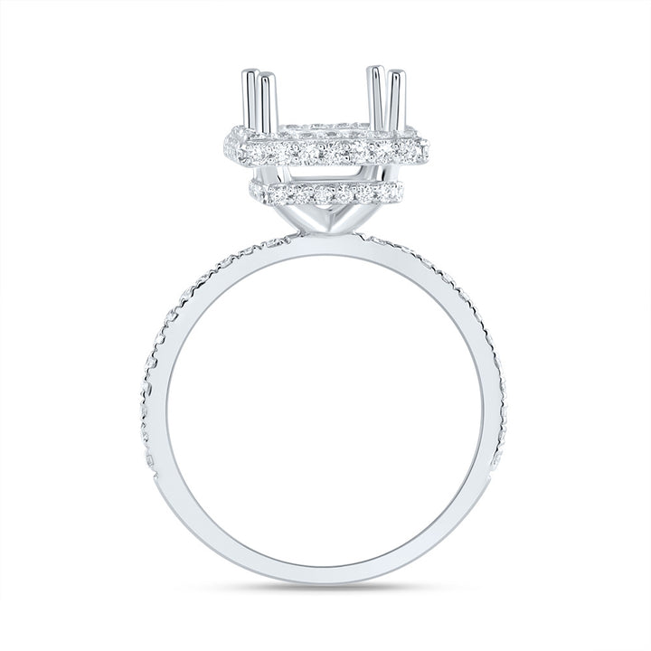 7/8CTW-NAT DIA ANA M 2CT-CPR SEMI-MOUNT SINGLE HALO ENG RING Daisy Joyeria