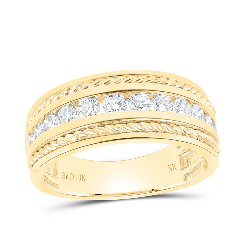 3/4CTW-NAT DIA NK MENS BAND Daisy Joyeria
