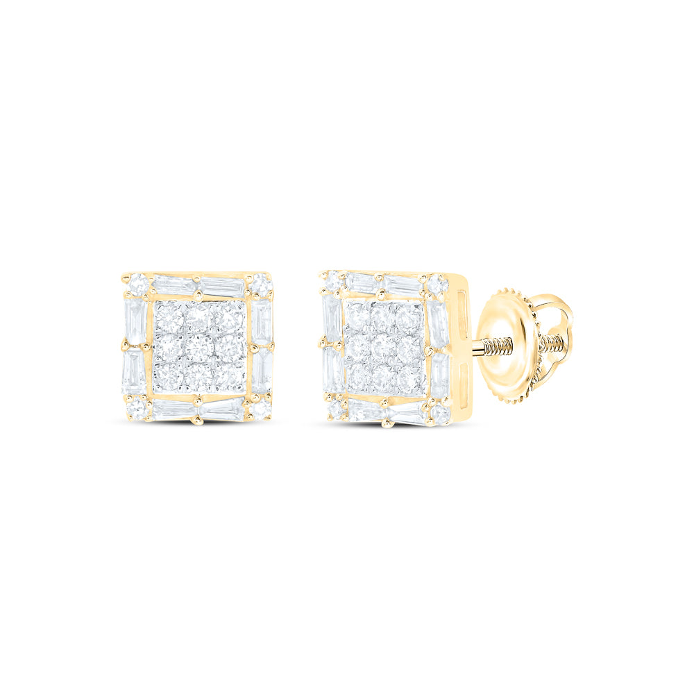 1/2CTW-NAT DIA NK SQUARE EARRING Daisy Joyeria