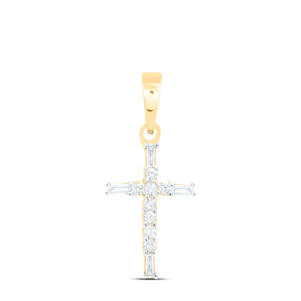 1/10CTW-NAT DIA NK GIFT CROSS PENDANT Daisy Joyeria