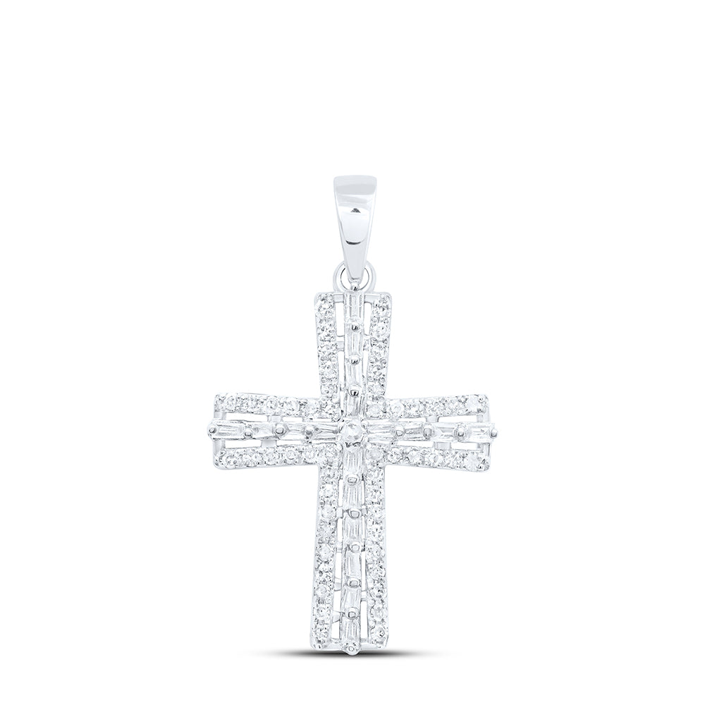 1/3CTW-NAT DIA NK GIFT CROSS PENDANT Daisy Joyeria