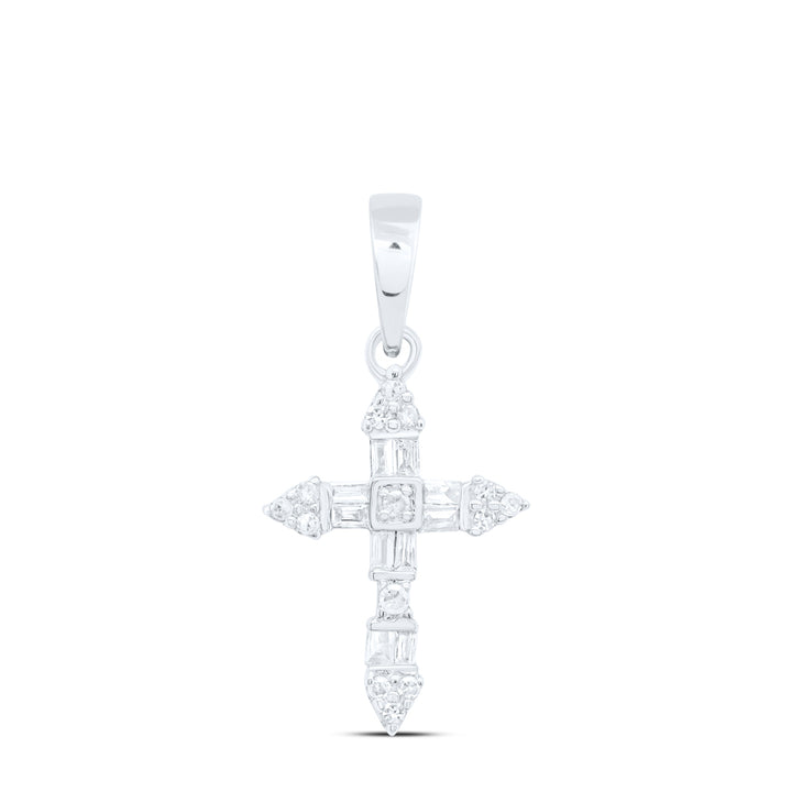 1/10CTW-NAT DIA NK GIFT CROSS PENDANT Daisy Joyeria