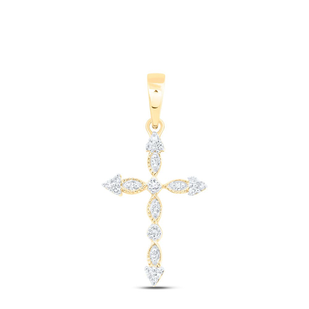 1/12CTW-NAT DIA NK GIFT CROSS PENDANT Daisy Joyeria
