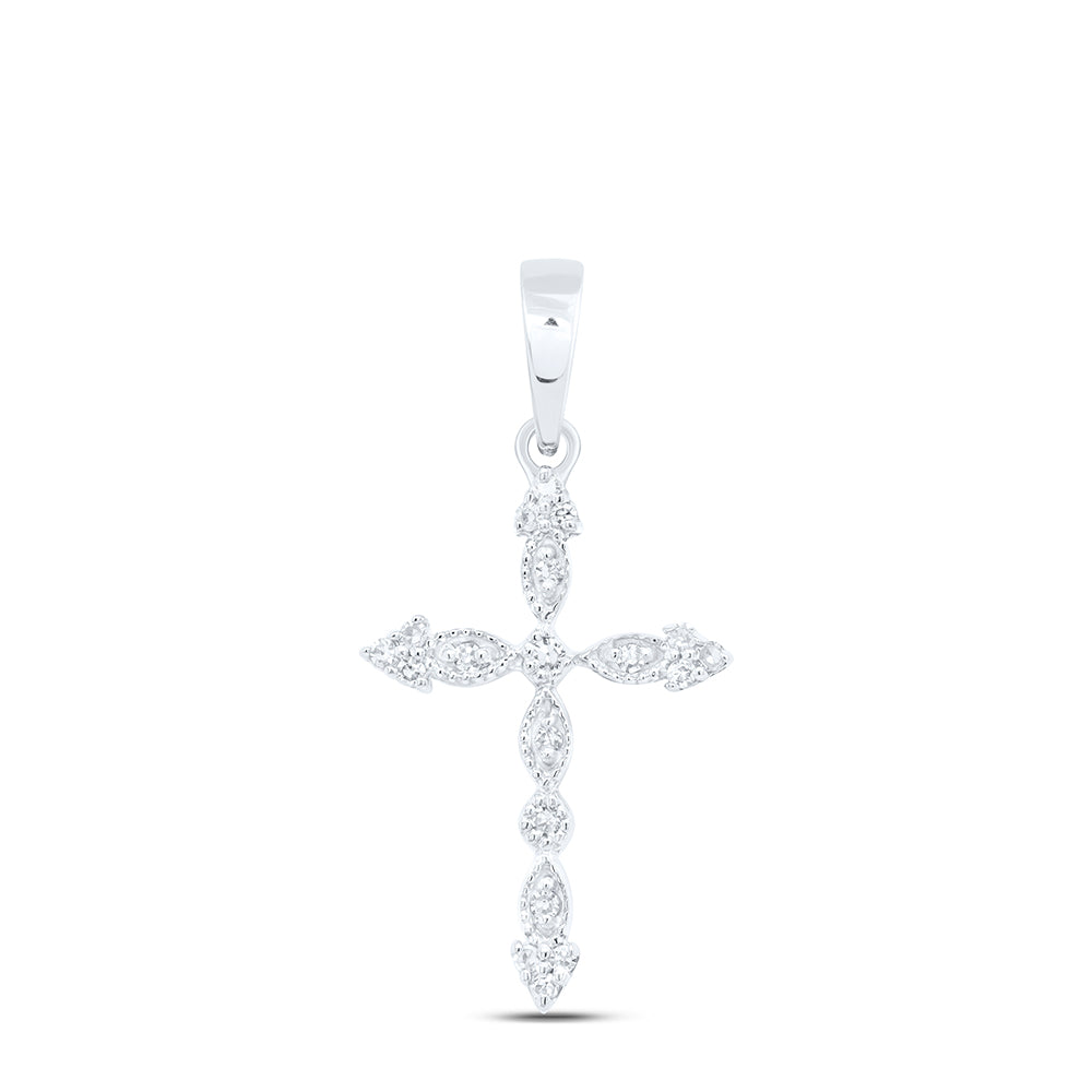 1/12CTW-NAT DIA NK GIFT CROSS PENDANT Daisy Joyeria