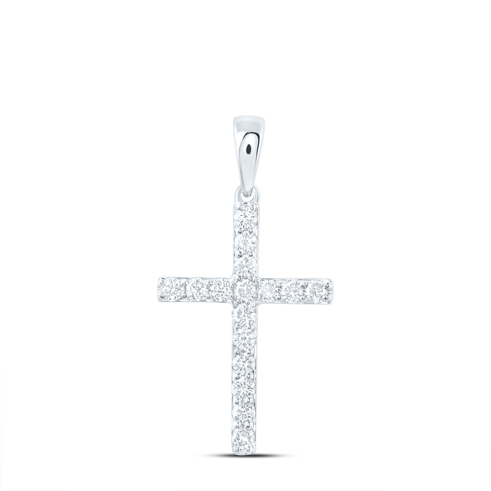 1/3CTW-NAT DIA NK CROSS PENDANT Daisy Joyeria