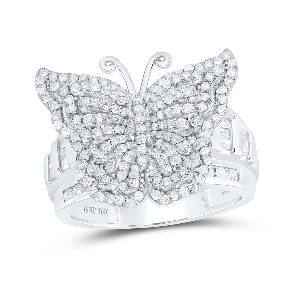 1 1/4CTW-DIA NK FASHION BUTTERFLY RING 7 Daisy Joyeria