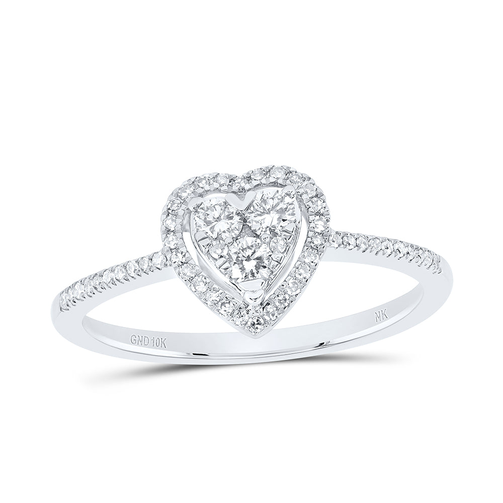 1/4CTW-DIA NK FASHION HEART RING 7 Daisy Joyeria