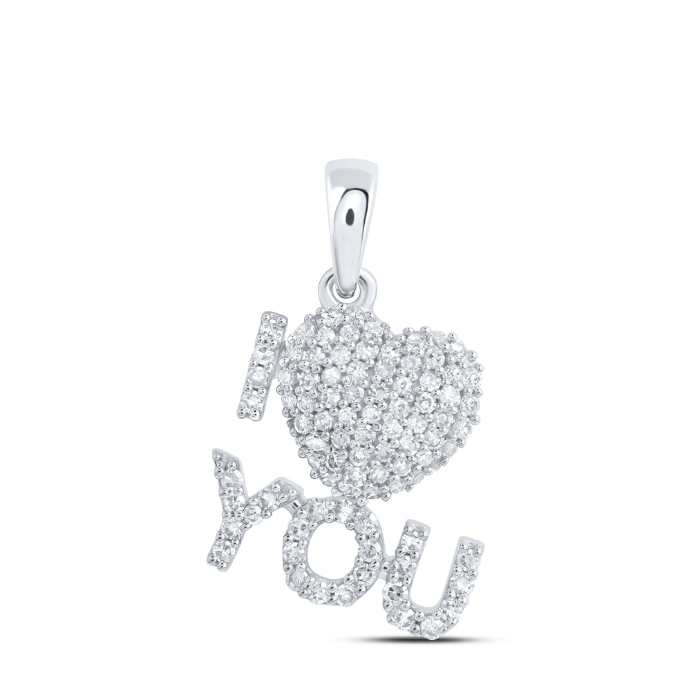 1/3CTW - DIA NK GIFT "I LOVE YOU" HEART PENDANT Daisy Joyeria