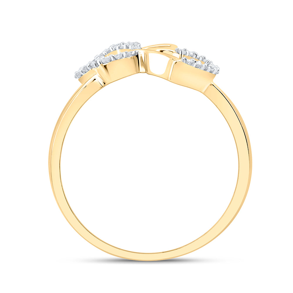 1/10CTW-DIA NK GIFT BUTTERFLY HEART RING 7 Daisy Joyeria
