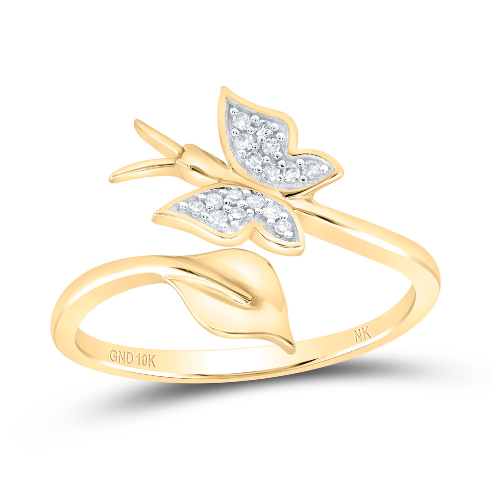 1/20CTW-DIA NK GIFT BUTTERFLY RING 7 Daisy Joyeria